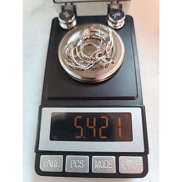 Extra Long 925 Sterling Silver Box Chain Necklace Vintage Italy, READ - Picture 9 of 10